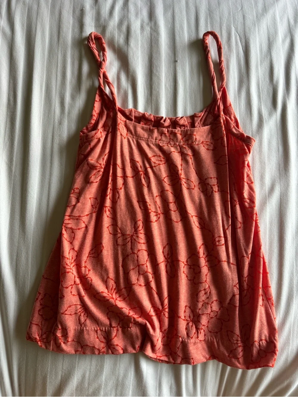 Lucky Brand set of 2 Floral Print Spaghetti Strap Tank Tops Coral & Lavender M - Picture 5 of 7